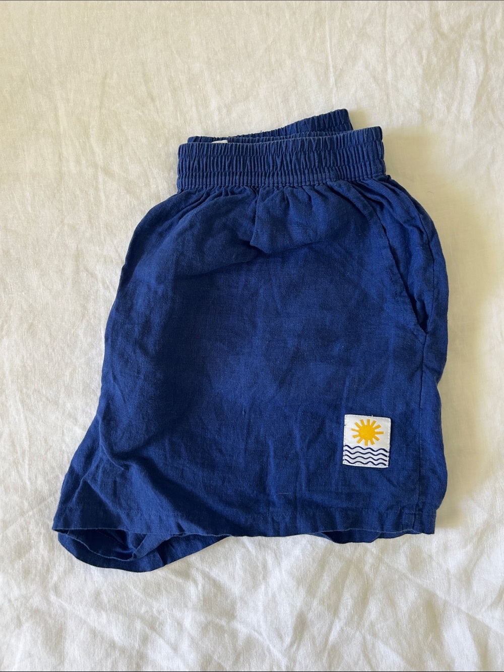 LF Markey Blue Linen Shorts